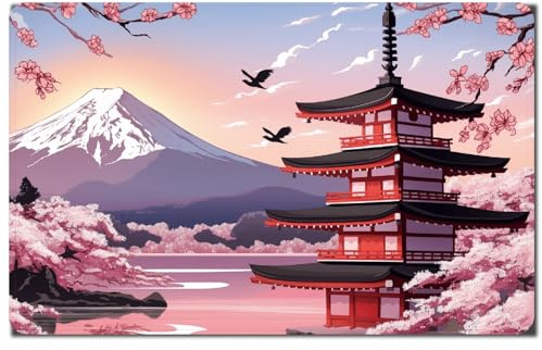 CREATCABIN 4 feuille 4 styles Autocollant Rose pour Carte Crédit Couverture Carte Bancaire Plastique PVC Adhésif Imperméable Amovible Film Protection Motif Cerisier Neige Montagne Décoration 8.6x5.4cm