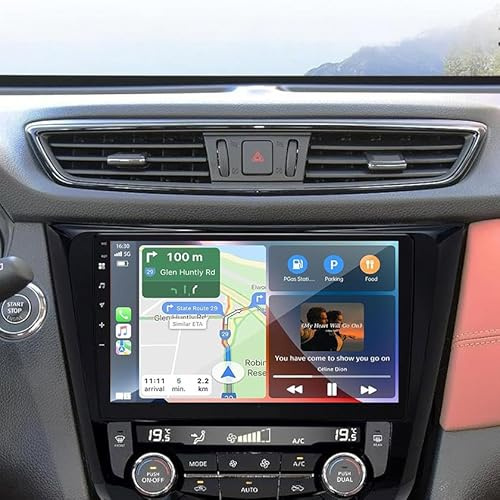 10 Inch Car Stereo for Nissan X-Trail Qashqai 2013-2017,2+64G,Android 14 Radio With Carplay,GPS,Wifi,SWC,FM/AM,Backup Camera
