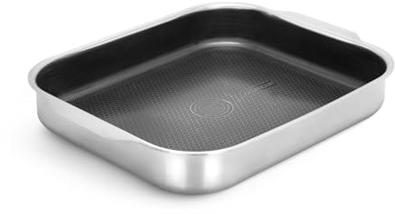 KASANOVA Teglia 32x29x6 cm per forno e piano cottura Tri - Ply