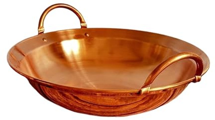 KESOTO Batería de Cocina de Cobre Multiusos en Chino, Ideal para El Hogar, Restaurantes, Campamentos Y Reuniones Familiares, 30 Centimetros