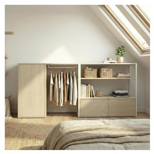 MOB-IN 2 Stück Kleiderständer Kadra unter Dachboden mit Kasten 200 x 85 cm