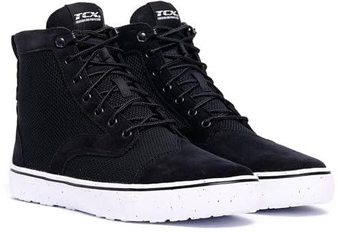 TCX Dartwood Tex Motorrad Schuhe, schwarz/weiß, 45