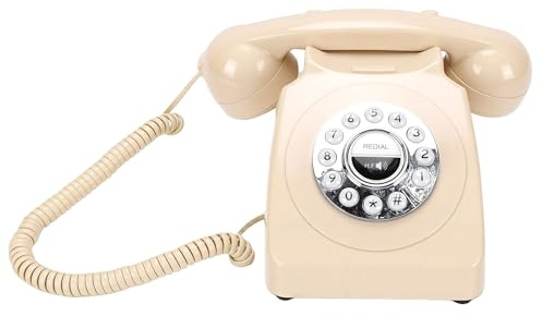 Tosuny Retro-Bluetooth-Festnetztelefon, Vintage-Schnurlos-Tischtelefon mit Freisprecheinrichtung, Wiederaufladbarer USB-Freisprecheinrichtung und Musikwiedergabe für das Heimbüro