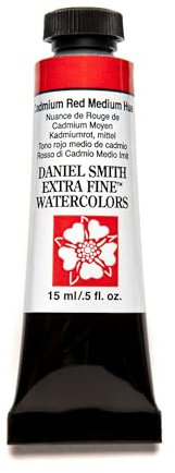 Daniel Smith Extra Fine Watercolor 15ml Paint Tube, Cadmium Red Medium Hue (284600222), 0.5 Fl Oz (Pack of 1)