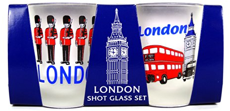 Set of Shot Glasses with London Scenes and Icons - London Collectable Souvenir