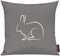 Shirtinstyle Kissenhülle für Auserwählte! Sofakissen Tiere Hase, Größe 40x40cm ohne Füllung, Farbe grau