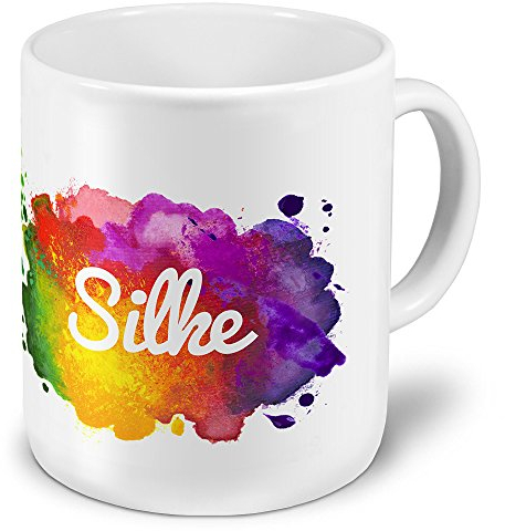 digital print XXL Riesen-Tasse mit Namen Silke - Motiv Color-Paint - Namenstasse, Kaffeebecher, Becher, Mug