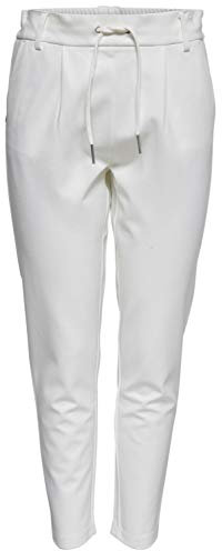 Only Onlpoptrash Life Easy Col Pant PNT Noos Pantalon Femme - Blanc (Cloud Dancer) - S / 34L