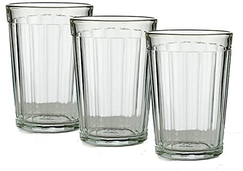 Elegantes und klassisches 20-Facetten-Granyonyi-Heißtee-Glas, 240 ml, passend für Podstakannik, Vintage-Trinkgeschirr der UdSSR, geeignet für heiße und kalte Getränke, bruchfest, 3er-Set