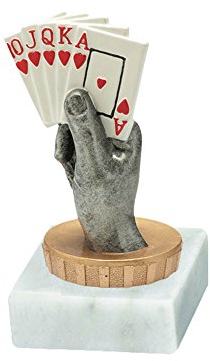 RaRu Poker/Skat-Pokal mit Wunschgravur und Resin-Klebefigur