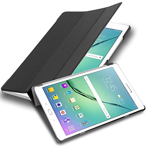 Cadorabo Custodia Tablet per Samsung Galaxy Tab S2 9.7 SM-T815N/T813N/T819N in NERO SATIN – Copertura Protettiva Molto Sottile di Similpelle in Stile Libro CON Auto Wake Up e Funzione Stand