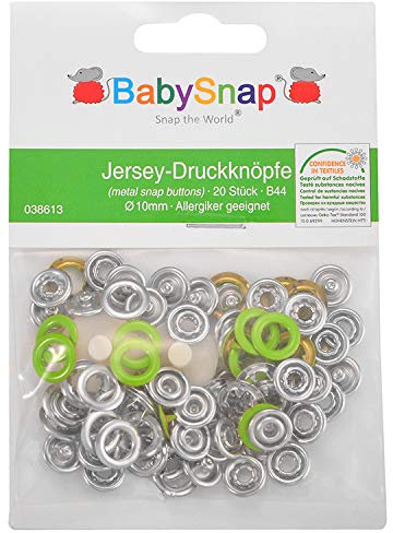 BabySnap Jersey Druckknöpfe (10,5mm) (Grün (B44))
