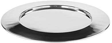 Fink großer Edelstahl Platzteller Ø 41 cm - ideal als Unterteller & Servierplatte