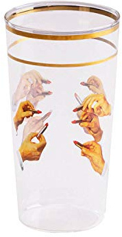SELETTI TOILETPAPER Bicchieri in Vetro borosilicato, Rossetti