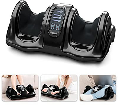 ARLIME Shiatsu Appareil de massage des pieds pour la douleur et la circulation - Masseur électrique de pétrissage et de roulement - Réflexologie pour pieds, jambes, mollets, chevilles - Avec