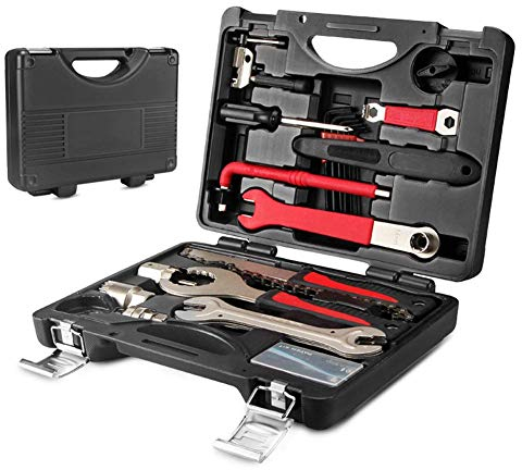 Professioneller Fahrradwerkzeugsatz, 18 Arten Fahrrad-Reparatur-Werkzeug, Mit Aufbewahrungsbehältern, Multi-Tool MTB Reifen Ketten-Reparatur-Werkzeuge Speichenschlüssel Kit Inbusschraubendreher