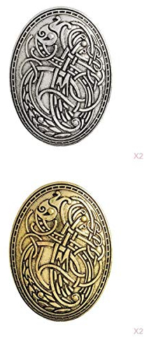 4X Nordische Wikinger Brosche Pin Zubehör Umhang Abzeichen Schnalle Nordic Schmuck Corsage