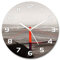 Tulup Glasuhr ⌀ 30cm - weißen Zeigern - Wanduhr Wandkunst Bild Gehärtetem Glas Uhr Echtglas Küche Wohnzimmer - San Francisco Brücke