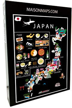 Puzzle of Japan | 1000 Pieces | 68 x 48 cm | Family Puzzle | Jigsaw Puzzle | Maison Maps