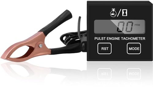 Bohisen Digital Chainsaw Tachometer Tach Gauge Digital Display Pulse Speedometer for Gesture Induction Chain Saw Cropper Generator Lawn Mower RV ATV Dirt Bike Motocross Boat Tractor (1)