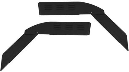 OMAC Rejilla de ventilación y desagüe compatible con VW Transporter T2 1967-1979 Aluminio Negro 2 piezas