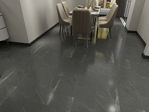 VEREG Vinyl, PVC Bodenbelag, Click Vinyl, Vinylboden, Vinyl Laminat Dielen, Granito Eboli IXPE Basicline, 305x610x4,5mm,1.8605m²/Paket