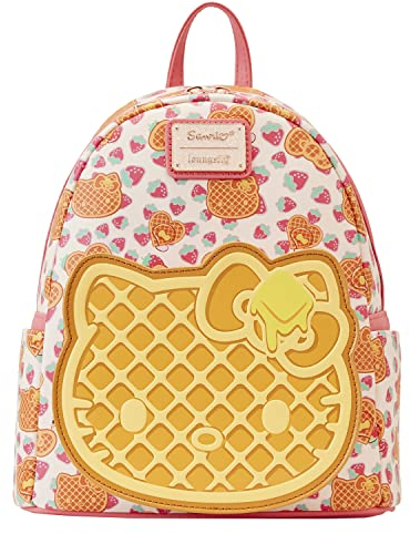 Loungefly Mini Backpack Hello Kitty Breakfast Waffle Nue offiziell Sanrio Rosa One Size