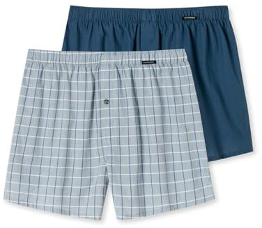 Schiesser Herren 2 Pack Boxershorts Baumwolle Web Multipack - Webboxer, Sortiert 9_180202, 10/ 4XL