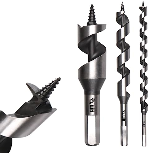 AM-Zerspanungstechnik Schlangenbohrer 25mm - 400mm | Holzbohrer lang | Lewis Spiralbohrer (Ø25 x 400mm)