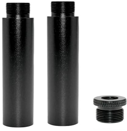Microphone Extension Rods, 2 Pack 5/8 Female to 5/8 Male Mic Extension Pole for Tripod and Boom Desk Stand, with 3/8'' to 5/8'' Adapter, Mic Stand Extender for Desk Boom Arm and Microphone Stand