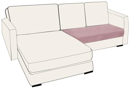 SYLC Housses De Coussin De Siège De Canapé Extensible Velours, Housse Assise Canapé Housse De Protection Canapé Remplacement pour Individuel Coussin (Rose,Larger 2 Seat)