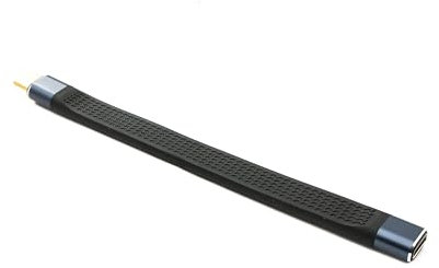 System-S Cable USB 4 de 10 cm tipo C macho a hembra plano 40 Gbps 240 W USB 4.0 adaptador de cable