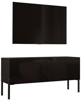 3E 3xE living.com TV- Schrank in Schwarz Matt mit Beinen in Schwarz, A: B: 100 cm, H: 52 cm, T: 32 cm