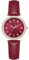 NUOVO Montre à quartz pour femme avec strass en cristal de luxe pour femme et fille - Bracelet en cuir - Montre étanche pour la vie quotidienne - Choix idéal pour les cadeaux, Rouge