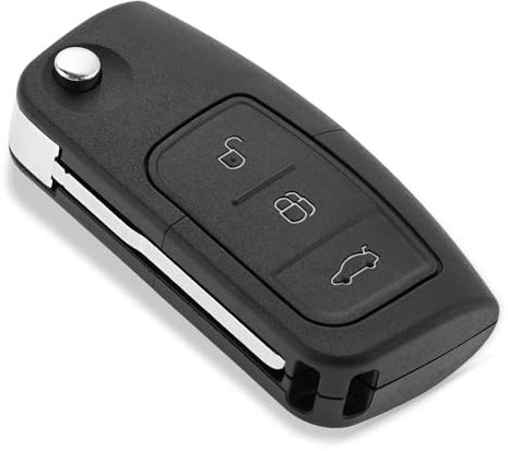Aupoko 3 Buttons Key Fob Replacement for Ford Focus Fiesta MK7 C-Max S-Max Kuga KA Mondeo MK4 Galaxy Connect Ecosport, Car Key Remote Case Shell Repair Kit with HU101 Blade