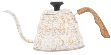 KICHOUSE 500 Ml Fein Gearbeiteter Edelstahlkessel Ausguss Mit Holzgriff Für Präzises Ausgießen Leicht Zu Reinigen