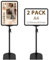 Newzealkids 2 Pack Adjustable A4 Poster Stand, Reusable Sign Holder for Advertising Business Menu, Display Holder for Vertical & Horizontal View, Black