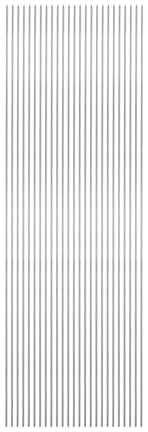 sourcing map Lot de 25 brochettes à brochettes rondes en acier inoxydable réutilisables pour barbecue - 39 cm x 1,9 mm