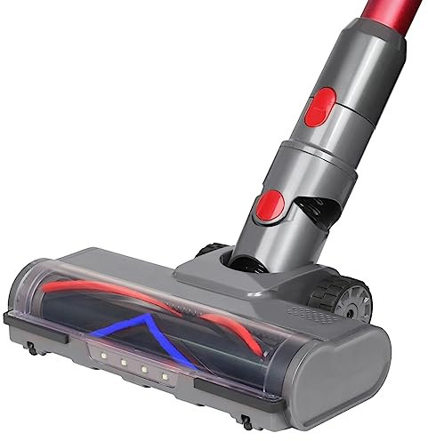 KENVOR Spazzola compatibile con aspirapolvere Dyson V7 V8 V10 V11 V15, ricambi per spazzola da pavimento con azionamento diretto e 4 luci LED per pavimenti duri