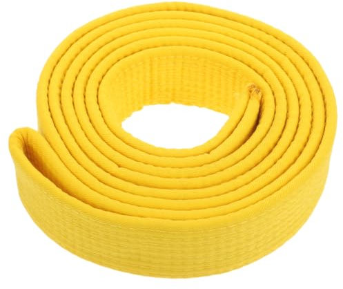 YARNOW Ceinture De Taekwondo Jaune en Coton Uniforme d'uniforme d'arts Martiaux De Karaté Ceinture D'entraînement De Judo en Coton pour Hommes Et Femmes