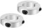 PATIKIL Geteilte Stellringe 40mm Langweilige 70mm OD 18mm Dicke, 2er-Pack Aluminiumlegierung Tiefenanschlagringe Klemm mit Gewindestift für die Maschinenbauindustrie, Silber