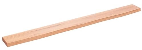 vidaXL Wandregal, Holzregal Regal Handgefertigt mit Baumkante, Wandboard Regalbrett Deko, Bücherregal Hängeregal, Hellbraun 100x10x2cm Massivholz Eiche Behandelt