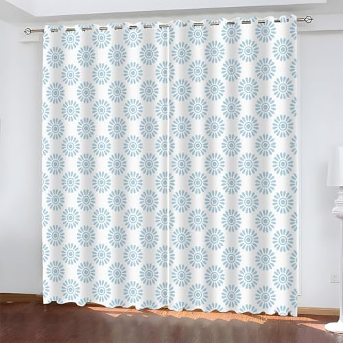 BSYYZQC Muster Vorhang Verdunkelung, Ösenvorhang Abstrakt Verdunklungsvorhänge Geräuschreduzierend, Polyester Anti-Fade Gardinen für Schlafzimmer 2er Set 260x140cm (HxB)