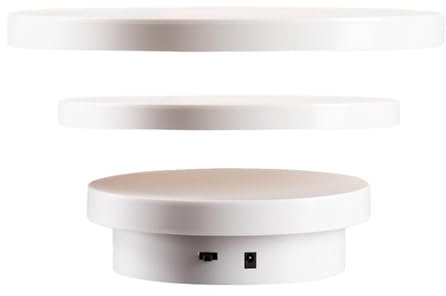 Sharplace Electric Rotating Display Stand Electric Turntable 360 Degree Portable Rotating Platform for Jewelry Collectible Model Cakes