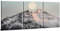 Black and White Set of 3 Canvas Wall Art Mountains Pictures Wall Decor Full Moon Canvas Prints Realism Snow Mountain Landscape Wall Prints Artwork for Living Room Bedroom Home Decoration 30x40cm