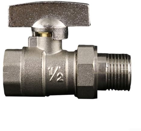 Heizventil, Messing, Heizkugelhahn, robustes Messing-Absperrventil für Rohrdichtung, geeignet für Sanitär-, Heizungs- und Wasserversorgungsanwendungen (DN15)