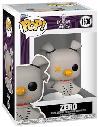 Funko POP! Disney: The Nightmare Before Christmas - Patchwork Zero | Offizielles Cartoon/Animation Merch - Vinyl Sammelfigur als Regal Deko - Geschenkidee zum Geburtstag für Fans und Sammler