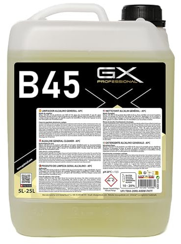 GxDetail Limpiador General APC Concentrado 5 Litros para Coche – Dilución 20% - Multiusos y Potente – Elimina Grasa, Suciedad y Manchas – Seguro para Tapicerías, Plásticos y Motores – Fácil Aplicación