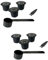 Fackelmann 9321150 Lot de 2 Set de capsules réutilisables Nespresso, dosette Nespresso, café Nespresso, accessoires pour machines à café, plastique, noir, 3,7 x 2,7 cm