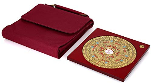 Statue Stunning Home Garden Ornament Sculpture Decoration Statues and Figurines Buddha Ornament Chinese Traditional Ancient Compass Luo Pan/Feng Shui Compass Made Bagua Lucky Direction for Home Planni